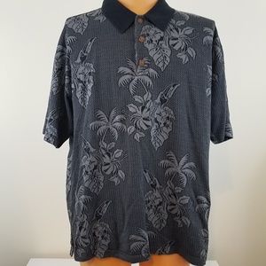 Montego Mon Hawaiian Polo Shirt Tropical Silk Blen